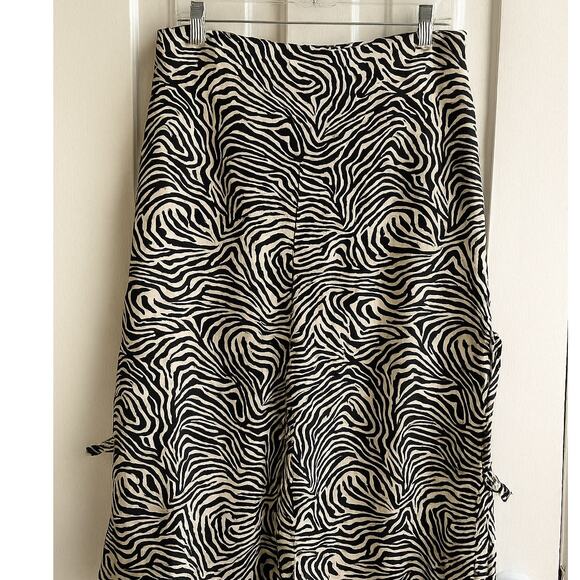 Free People Nigel Preston Side Tie Zebra Pants - Picture 2 of 8